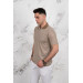 Polo Neck Pocket Classic Cut Patterned Men's T-Shirt