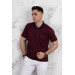 Polo Neck Pocket Classic Cut Patterned Men's T-Shirt