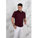 Polo Neck Pocket Classic Cut Patterned Men's T-Shirt