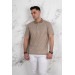 Polo Neck Pocket Classic Cut Patterned Men's T-Shirt