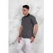 Polo Neck Pocket Classic Cut Patterned Men's T-Shirt