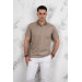 Polo Neck Pocket Classic Cut Patterned Men's T-Shirt