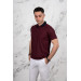 Polo Neck Pocket Classic Cut Patterned Men's T-Shirt