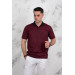 Polo Neck Pocket Classic Cut Patterned Men's T-Shirt