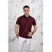 Polo Neck Pocket Classic Cut Patterned Men's T-Shirt