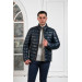 Regular Fit Stand Up Collar Lined Quilted Men's Coat