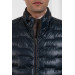 Regular Fit Stand Up Collar Lined Quilted Men's Coat