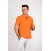 Regular Fit Men's Zipper Detailed Polo Collar Cotton T-Shirt