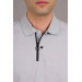 Regular Fit Men's Zipper Detailed Polo Collar Cotton T-Shirt