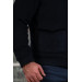 Regular Fit Woolen Stand Collar Lined Fibrous Cachet Coat