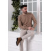 San&Fa Zero Collar Patterned Regular Fit Men's Knitwear Sweater