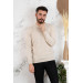 San&Fa Zero Collar Patterned Regular Fit Men's Knitwear Sweater