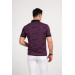 Men's Slimfite Polo Collar Lycra Patterned T-Shirt