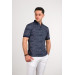 Men's Slimfite Polo Collar Lycra Patterned T-Shirt