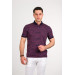 Men's Slimfite Polo Collar Lycra Patterned T-Shirt