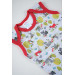 Cotton Patterned Baby Strap Snapped Body