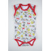 Cotton Patterned Baby Strap Snapped Body