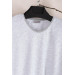 Zero Collar Plus Size Striped Combed Men's T-Shirt