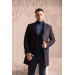 Sir Slimfite Cashmere Wool Plaid Single Pleated Men's Coat