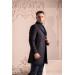 Sir Slimfite Cashmere Wool Plaid Single Pleated Men's Coat