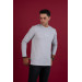 Slimfit Dobby Lycra Zero Collar Long Sleeve Men's Sweatshirt