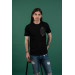 Slimfi̇t Pocket Detailed Zero Collar Men's Combed Combed T-Shirt
