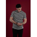 Slimfit Striped Knitted Cotton Men's T-Shirt