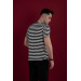 Slimfit Striped Knitted Cotton Men's T-Shirt