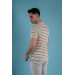 Slimfit Striped Knitted Cotton Men's T-Shirt