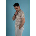 Slimfit Striped Knitted Cotton Men's T-Shirt