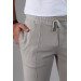 Slim Fit Slim Leg Waist Elastic Yarn Lycra Jogger Trousers