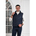 Men's Quilted Vest With Slimfit Steel Collar Zipper Closure