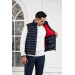 Men's Quilted Vest With Slimfit Steel Collar Zipper Closure