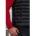 Men's Quilted Vest With Slimfit Steel Collar Zipper Closure