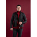 Slimfit Men's Puffer Coat With High Collar Zipper