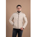 Slimfit Men's Puffer Coat With High Collar Zipper