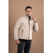 Slimfit Men's Puffer Coat With High Collar Zipper