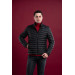 Slimfit Men's Puffer Coat With High Collar Zipper