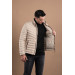 Slimfit Men's Puffer Coat With High Collar Zipper