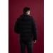 Men's Inflatable Puffer Jacket With Slimfit Hooded Lined