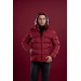 Men's Inflatable Puffer Jacket With Slimfit Hooded Lined