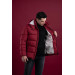 Men's Inflatable Puffer Jacket With Slimfit Hooded Lined