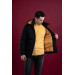 Men's Inflatable Puffer Jacket With Slimfit Hooded Lined