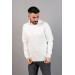 Slimfit Hooded Men's Sports White Sweatshirt