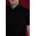 Slimfit Polo Neck Buttoned Mercerized Fabric Men's T-Shirt