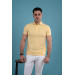 Slimfit Polo Neck Buttoned Mercerized Fabric Men's T-Shirt