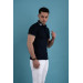 Slimfit Polo Neck Buttoned Mercerized Fabric Men's T-Shirt