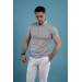 Slimfit Polo Neck Buttoned Mercerized Fabric Men's T-Shirt