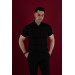 Slimfit Polo Neck Buttoned Mercerized Fabric Men's T-Shirt