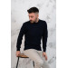 Slimfit Half Fishing Men's Knitwear Sports Sweater